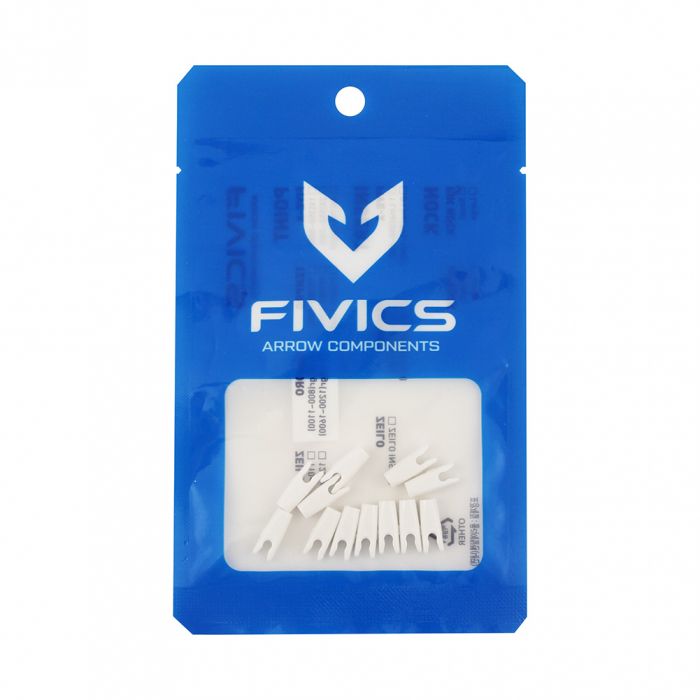 Хвостовик FIVIX PIN NOCK LARGE  FULL WHITE 12 штук в упаковке