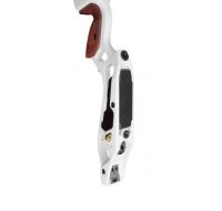 Рукоятка KINETIC RISERS CNC ELEZO 25" RH ANODIZED WHITE INCLUDING BLACK WEIGHT