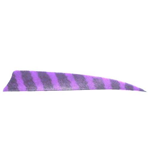 Натуральное оперение для стрел SKYLON FEATHERS SHIELD 4" RW BARRED PURPLE комплект 24 штуки