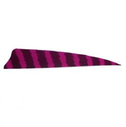 Натуральное оперение для стрел SKYLON FEATHERS SHIELD 4" RW BARRED PINK комплект 24 штуки