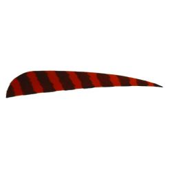 Натуральное оперение для стрел SKYLON FEATHERS ROUND 4" RW BARRED RED комплект 24 штуки