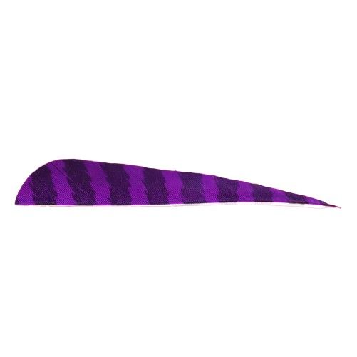 Натуральное оперение для стрел SKYLON FEATHERS ROUND 4" RW BARRED PURPLE комплект 24 штуки
