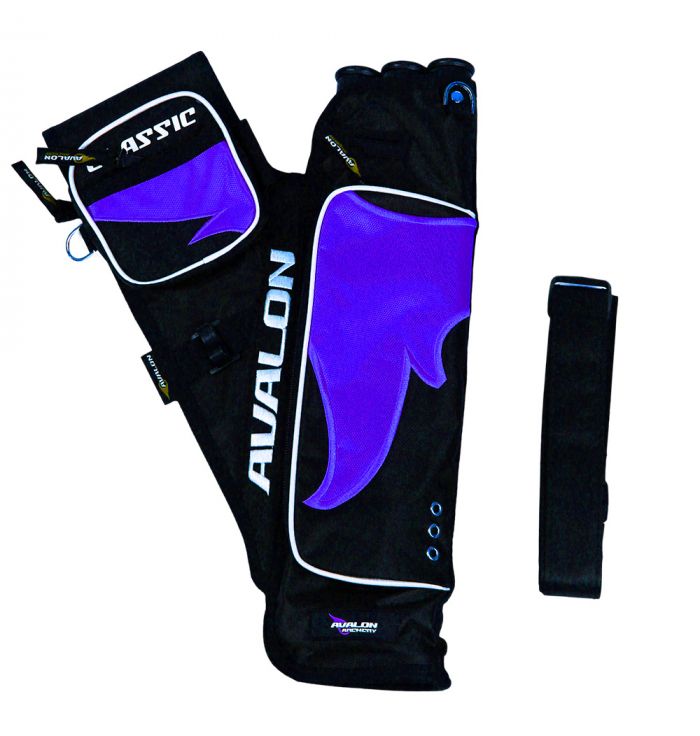 Колчан AVALON TARGET QUIVERS CLASSIC 3TUBES WITH BELT AND 2 POCKETS RH BLACK/BLUE