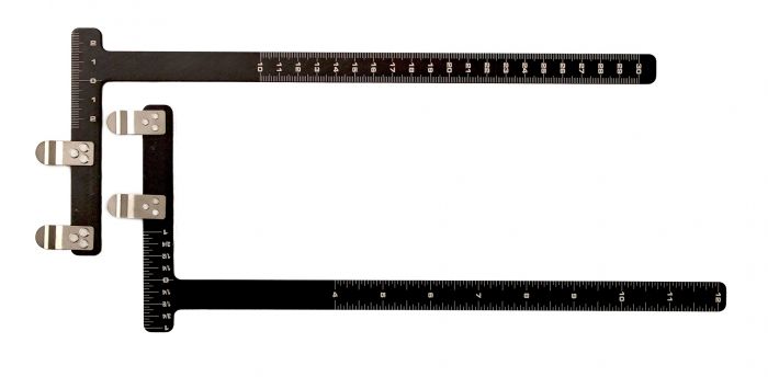 Линейка GAUGES L-TYPE ANODIZED ALUMINUM INCHES METRIC SMOKE STARK ARCHERY