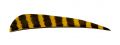 Натуральное оперение для стрел SKYLON FEATHERS ROUND 4" RW BARRED YELLOW комплект 24 штуки