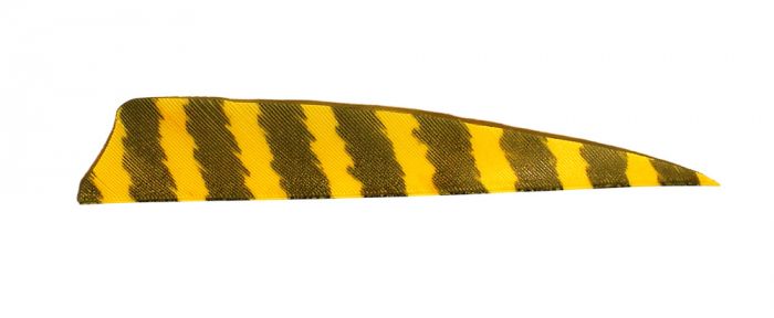 Натуральное оперение для стрел SKYLON FEATHERS SHIELD 4" RW BARRED YELLOW комплект 24 штуки