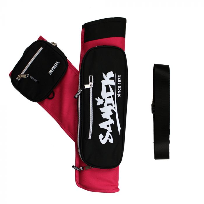 Колчан SAMICK TARGET QUIVERS CLASSIC 3TUBES WITH BELT AND 2 POCKETS RH PINC