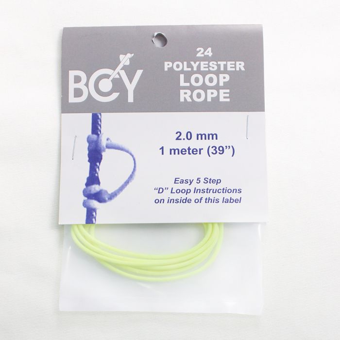 Шнур для петли BCY релиза  24 нити  2.0 мм. - 1м./PCK  FLUO YELLOW